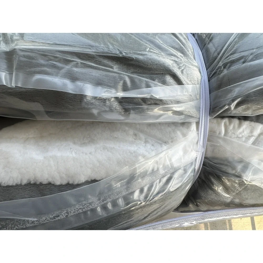 ⚡Cathay Home Ultimate Luxury Reversible Micromink & Sherpa Sz King Comforter Set